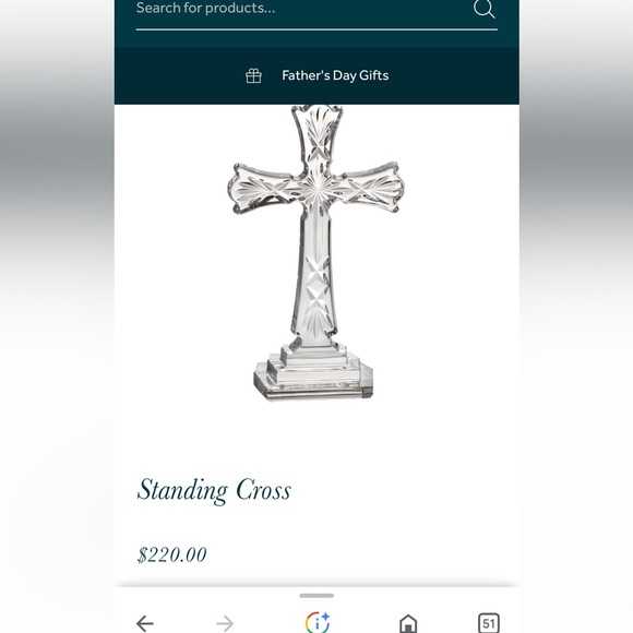 Marquis by Waterford crystal  Alter Cross NWOT - Picture 2 of 5
